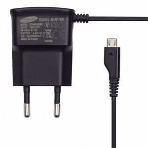 Hálózati adapter SAMSUNG ETA0U10EBE USB-A 3,5W + Micro USB kábel fekete