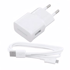 Hálózati adapter SAMSUNG ETA0U83EWE_ECB-DU4AWE USB-A 5W + Micro USB kábel fehér