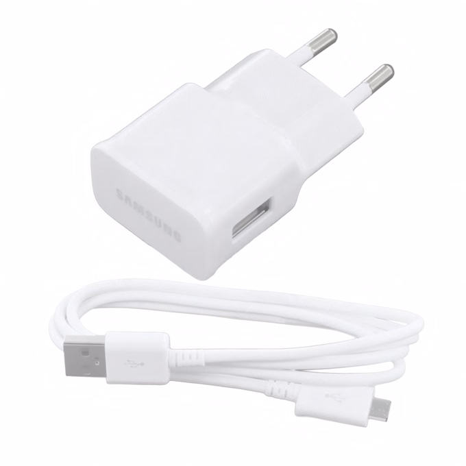 Hálózati adapter SAMSUNG ETA0U83EWE_ECB-DU4AWE USB-A 5W + Micro USB kábel fehér