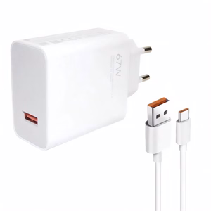 Hálózati adapter XIAOMI BHR9465EU USB-A 67W QC + USB-C kábel fehér