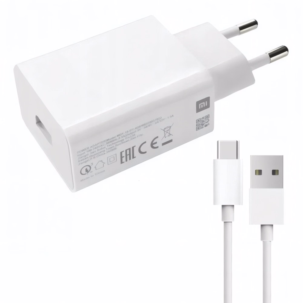 Hálózati adapter XIAOMI MDY-11-EP/LB4173U0324503(D) USB-A 22,5W QC + USB-C kábel fehér