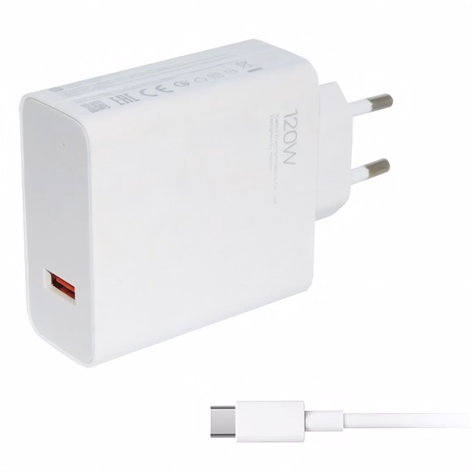Hálózati adapter XIAOMI MDY-13-EE+TYPE-C USB-A 120W PD QC + USB-C kábel fehér