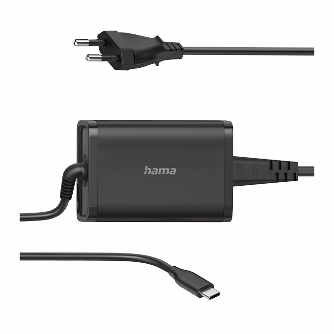 Hálózati töltő HAMA USB-C 65W fekete