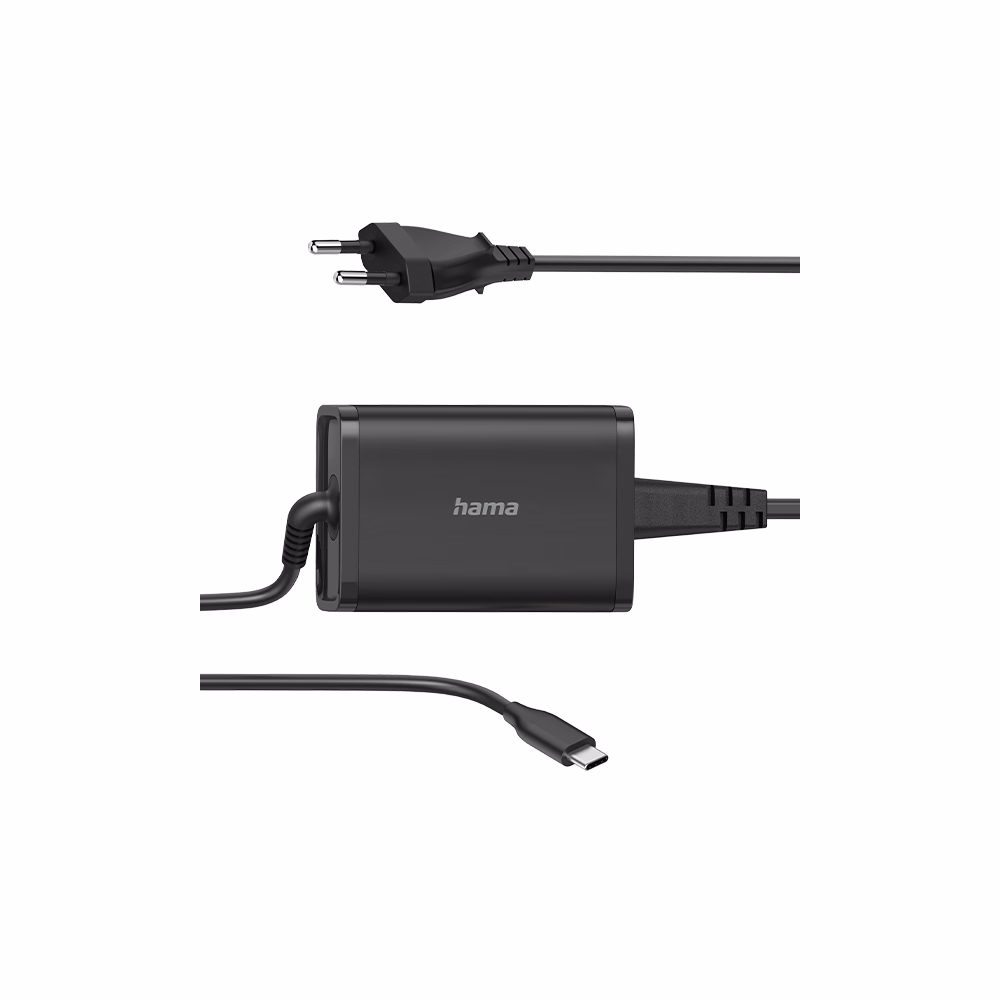 Hálózati töltő HAMA USB-C 65W fekete