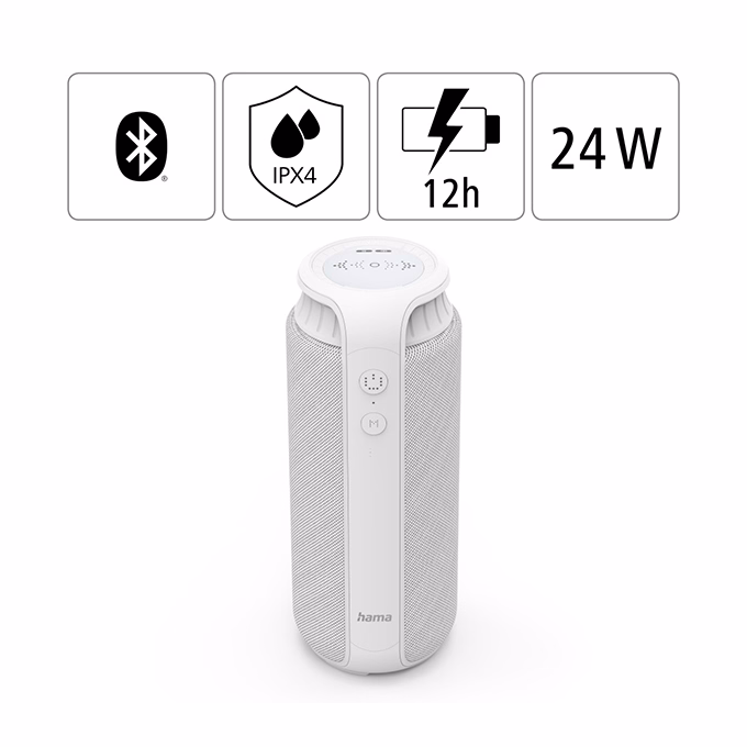 Hangszóró HAMA Pipe 2.0 Bluetooth 24W fehér