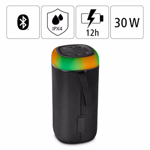 Hangszóró HAMA Shine 2.0 Bluetooth 30W RGB LED fekete
