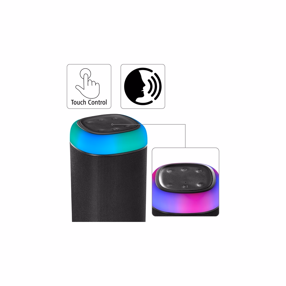 Hangszóró HAMA Shine 2.0 Bluetooth 30W RGB LED fekete