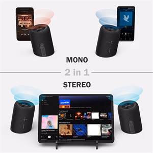 Hangszóró HAMA Twin 2.0 Bluetooth 20W vízálló fekete