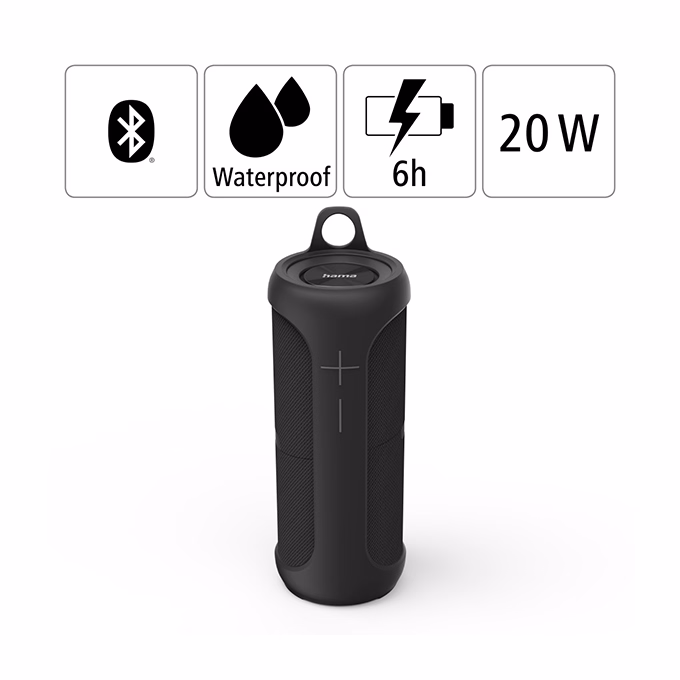 Hangszóró HAMA Twin 2.0 Bluetooth 20W vízálló fekete