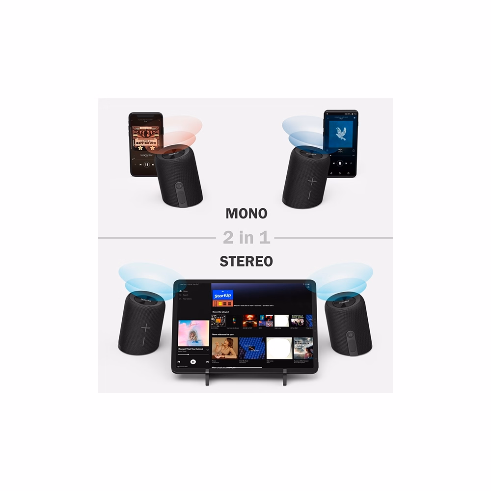 Hangszóró HAMA Twin 2.0 Bluetooth 20W vízálló fekete