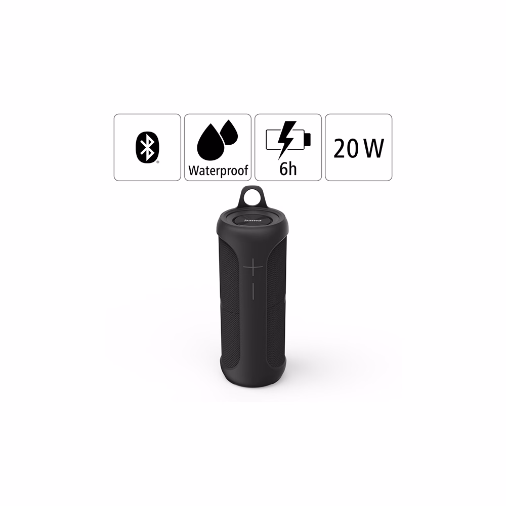Hangszóró HAMA Twin 2.0 Bluetooth 20W vízálló fekete