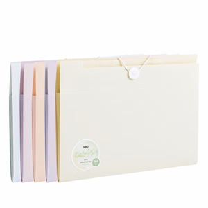Harmónika mappa DELI Colorful A/4 PP 8 rekeszes vegyes pasztell színekben