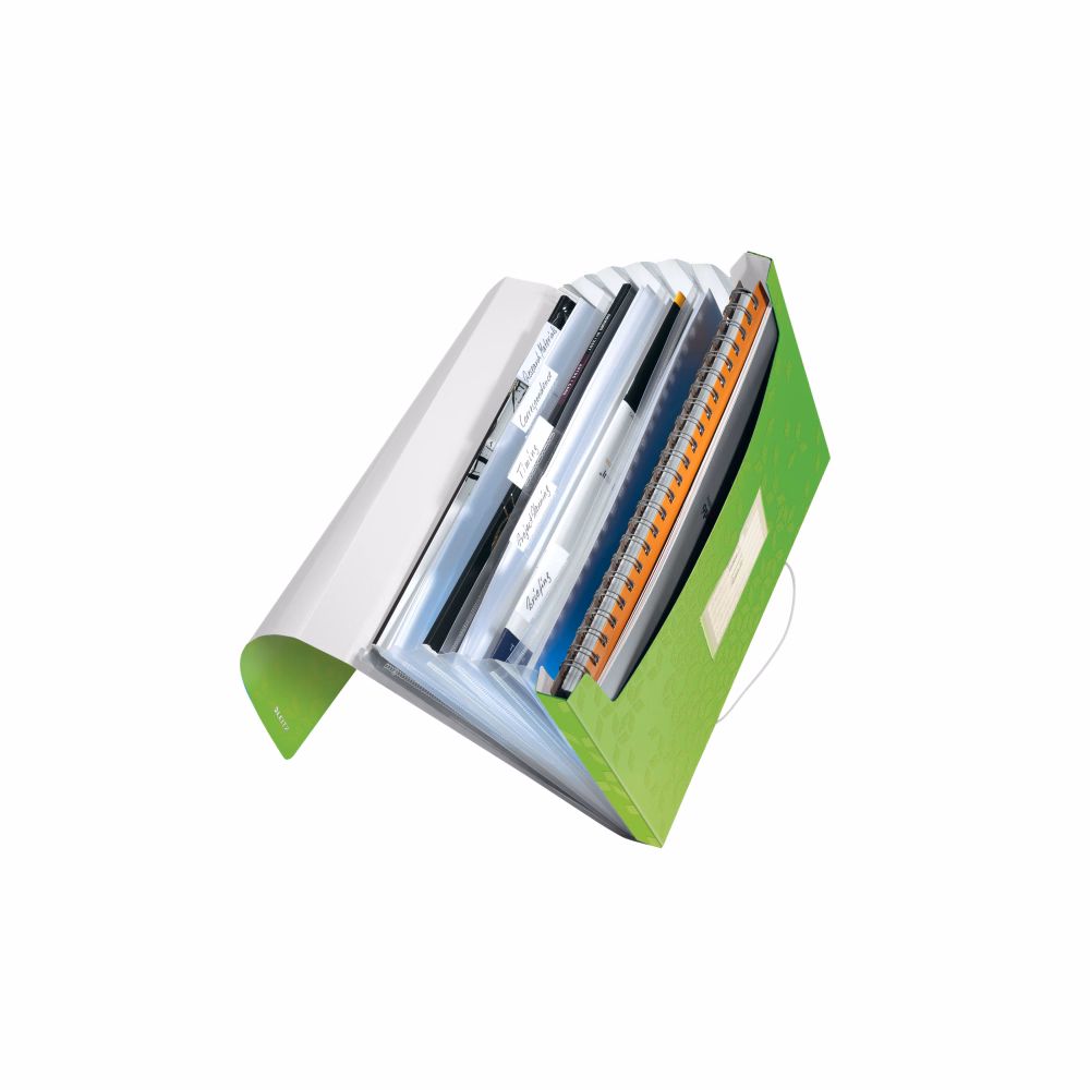 Harmónika mappa LEITZ Wow A/4 6 műanyag rekeszes zöld Harmónika mappa LEITZ Wow A/4 6 műanyag rekeszes zöld