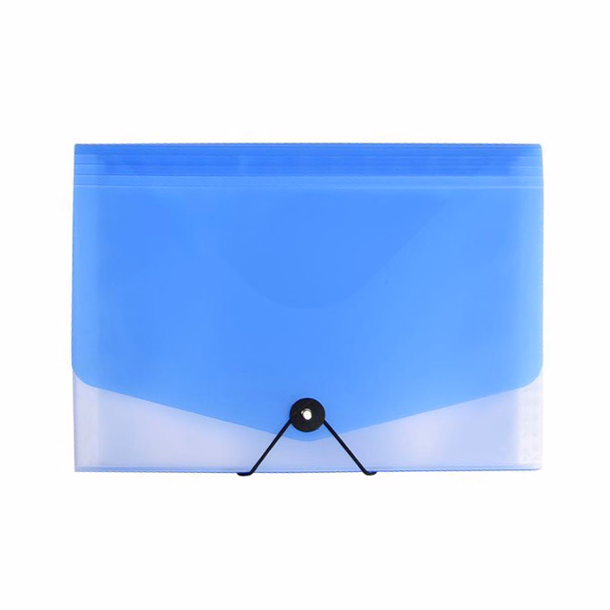 Harmónika mappa OPALINE A/4 13 részes gumis kék