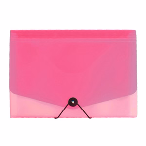 Harmónika mappa OPALINE A/4 13 részes gumis pink