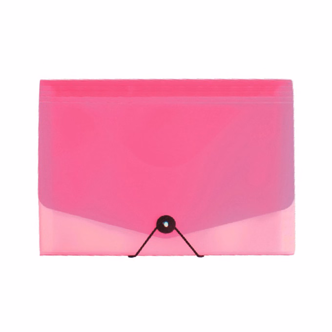 Harmónika mappa OPALINE A/4 13 részes gumis pink