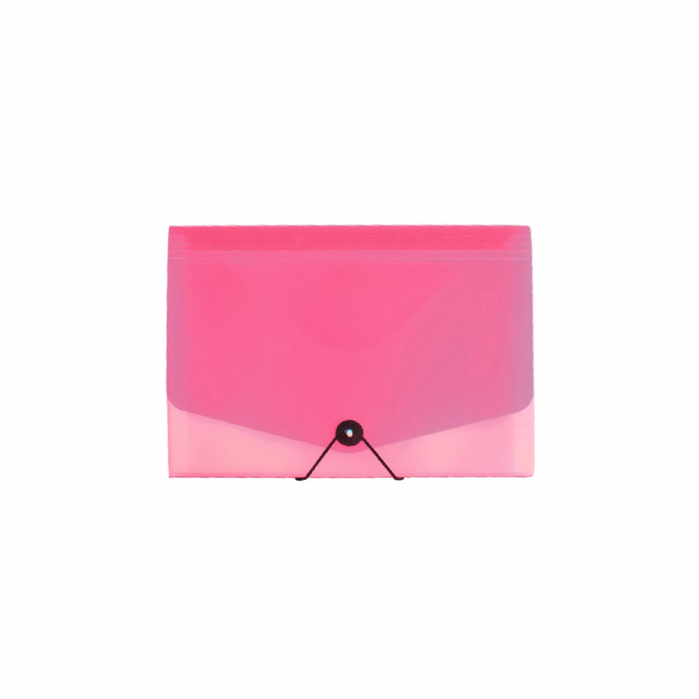 Harmónika mappa OPALINE A/4 13 részes gumis pink