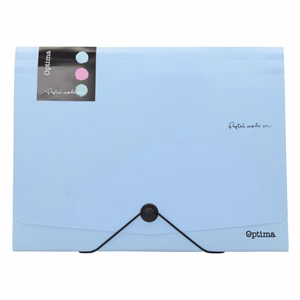 Harmónika mappa OPTIMA Pastel A/4 PP 12 részes gumis vegyes színek