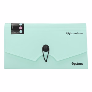 Harmónika mappa OPTIMA Pastel B/6 PP 6 részes gumis vegyes színek