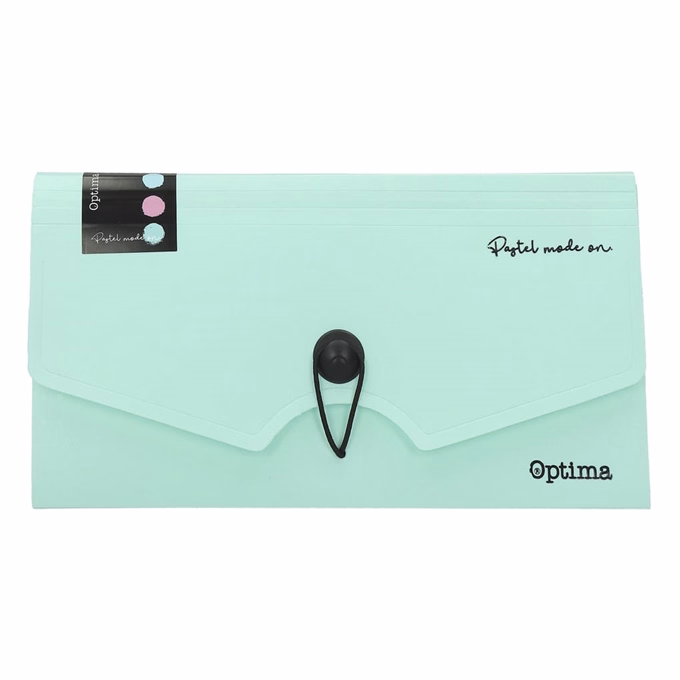 Harmónika mappa OPTIMA Pastel B/6 PP 6 részes gumis vegyes színek