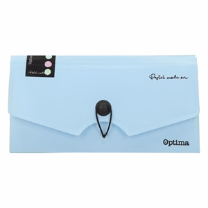 Harmónika mappa OPTIMA Pastel B/6 PP 6 részes gumis vegyes színek