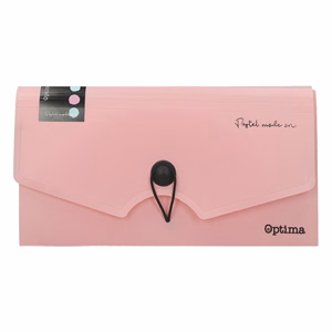 Harmónika mappa OPTIMA Pastel B/6 PP 6 részes gumis vegyes színek