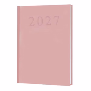 Határidőnapló A/5 napi rózsaszín műbőr 2027