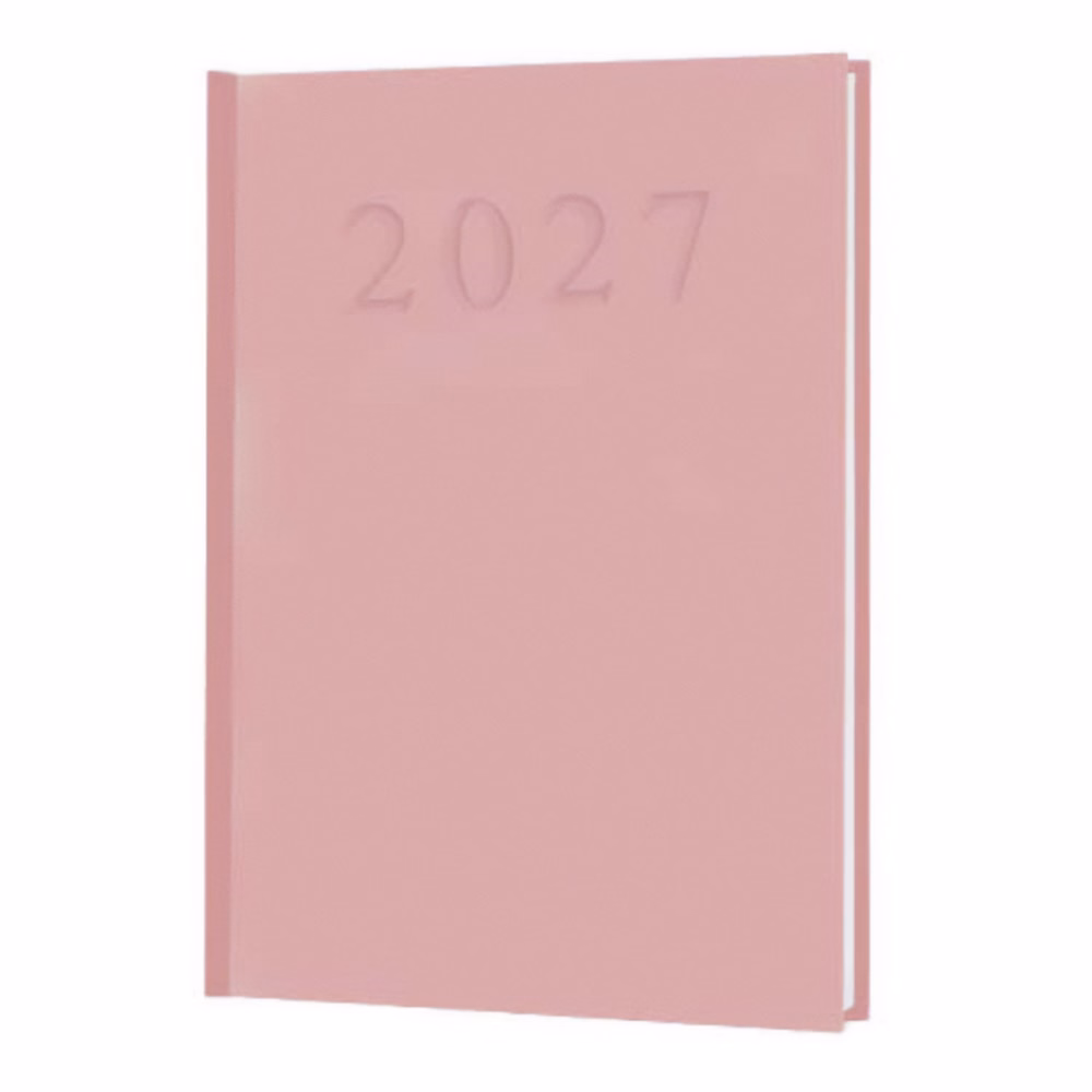 Határidőnapló A/5 napi rózsaszín műbőr 2027