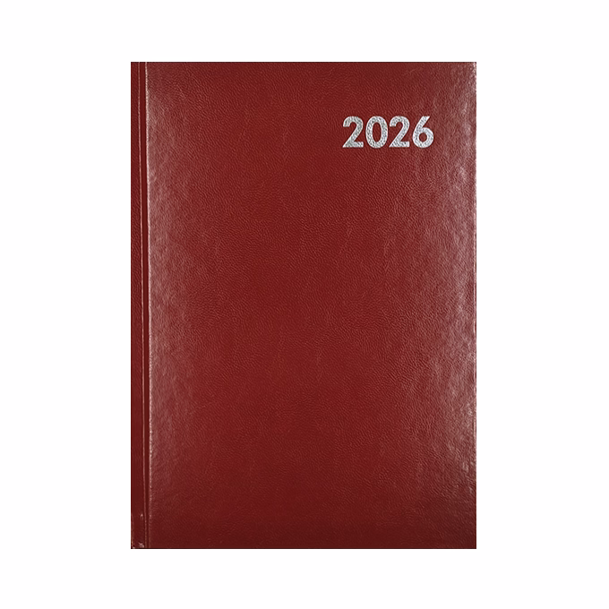 Határidőnapló ALISCA B/5 heti fehér lapos bordó 2026.