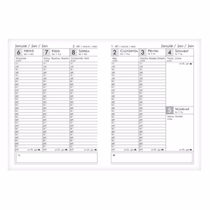 Határidőnapló ALISCA B/6 heti fehér lapos bordó 2026. Határidőnapló ALISCA B/6 heti fehér lapos bordó 2026.