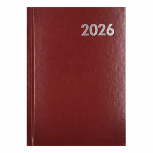 Határidőnapló ALISCA B/6 napi fehér lapos bordó 2026.