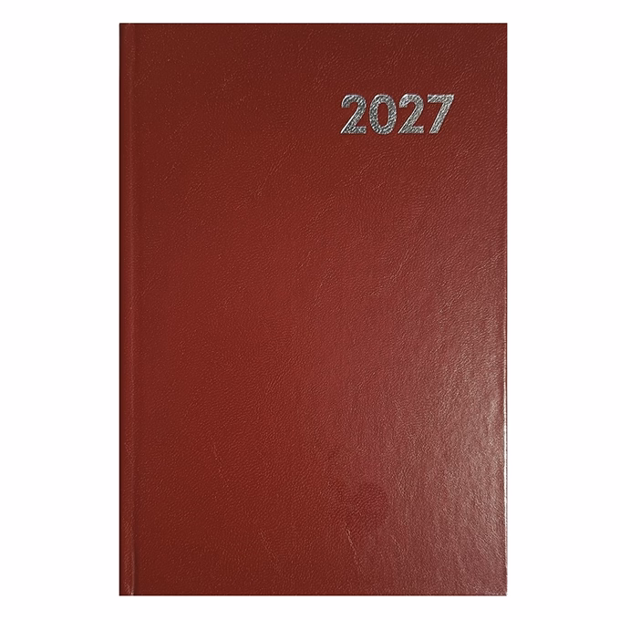 Határidőnapló ALISCA B/6 heti fehér lapos bordó 2027
