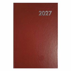 Határidőnapló ALISCA B/6 napi fehér lapos bordó 2027