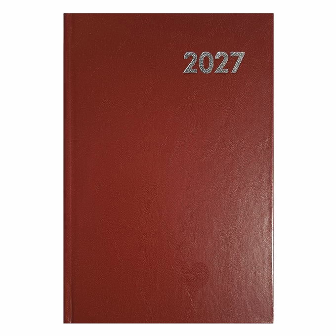 Határidőnapló ALISCA B/6 napi fehér lapos bordó 2027