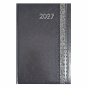 Határidőnapló ALISCA Rebel varrott A/4 heti fehér lapos szürke 2027