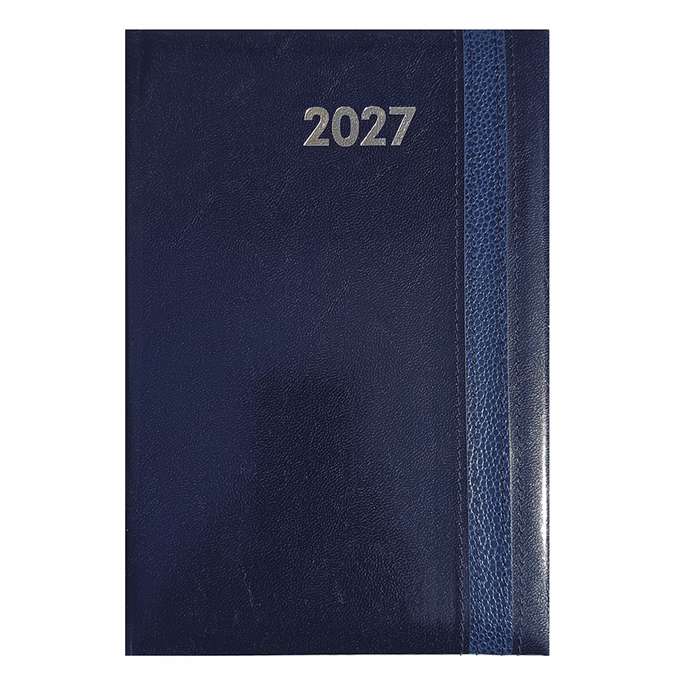 Határidőnapló ALISCA Rebel varrott A/5 napi fehér lapos kék 2027