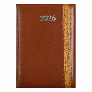 Határidőnapló ALISCA Rebel varrott B/5 napi fehér lapos barna 2026. Határidőnapló ALISCA Rebel varrott B/5 napi fehér lapos barna 2026.