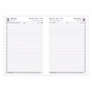 Határidőnapló ALISCA Rebel varrott B/5 napi fehér lapos barna 2026. Határidőnapló ALISCA Rebel varrott B/5 napi fehér lapos barna 2026.