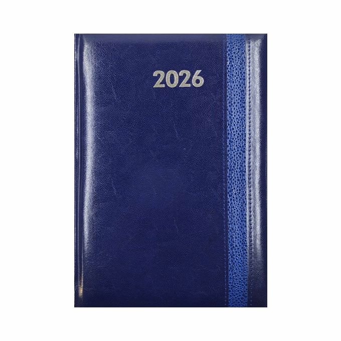 Határidőnapló ALISCA Rebel varrott B/5 napi fehér lapos kék 2026.