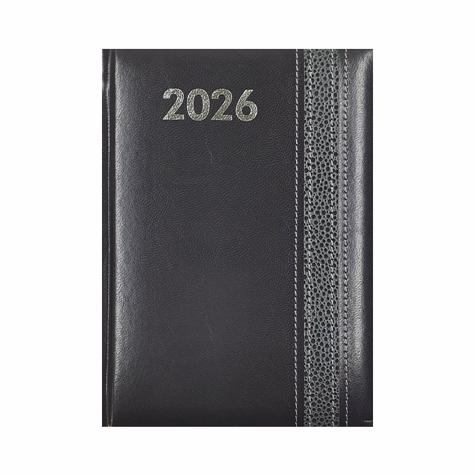 Határidőnapló ALISCA Rebel varrott B/6 napi fehér lapos szürke 2026. Határidőnapló ALISCA Rebel varrott B/6 napi fehér lapos szürke 2026.