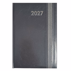 Határidőnapló ALISCA Rebel varrott B/5 heti fehér lapos szürke 2027