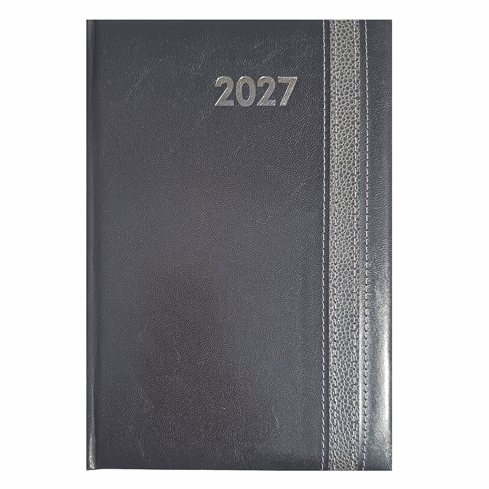 Határidőnapló ALISCA Rebel varrott B/5 heti fehér lapos szürke 2027