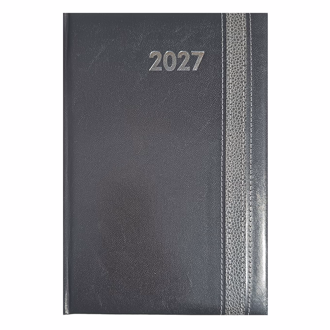 Határidőnapló ALISCA Rebel varrott B/5 napi fehér lapos szürke 2027
