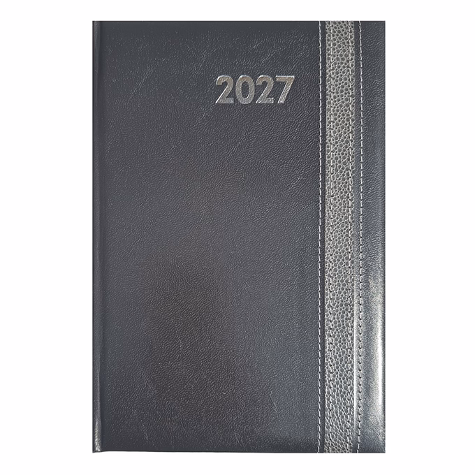 Határidőnapló ALISCA Rebel varrott B/6 napi fehér lapos szürke 2027
