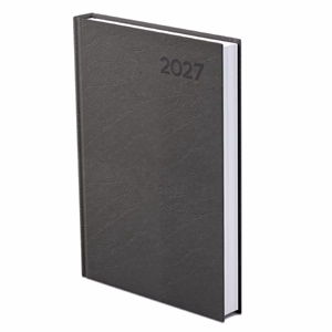 Határidőnapló A/5 napi fekete műbőr 2027