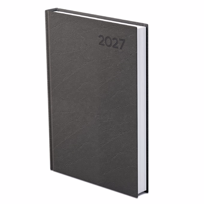 Határidőnapló A/5 napi fekete műbőr 2027