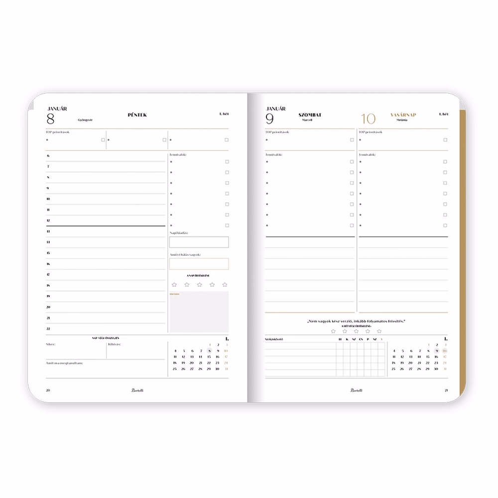 Határidőnapló BERTELLI A/5 napi keményfedelű Special 2027