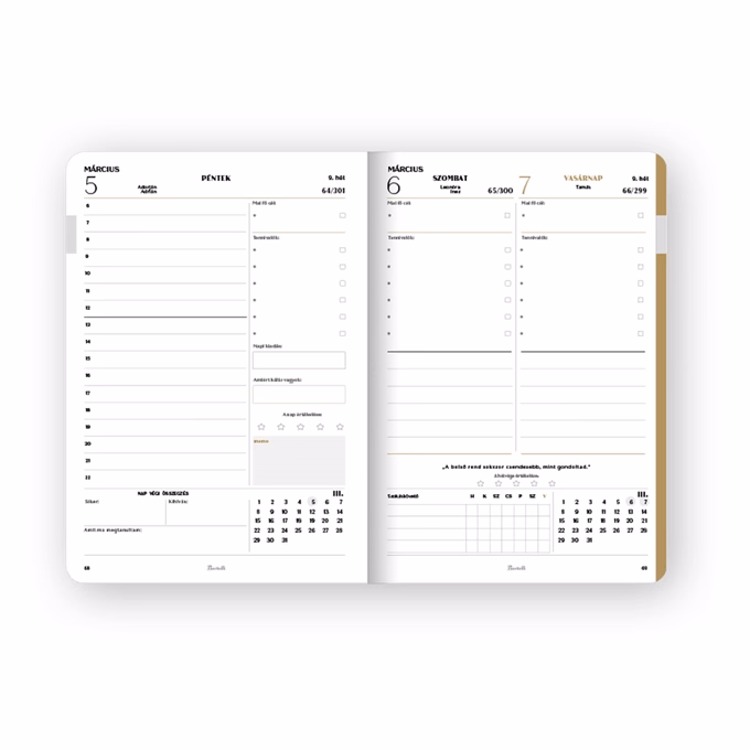 Határidőnapló BERTELLI B/6 napi keményfedelű Festive 2027