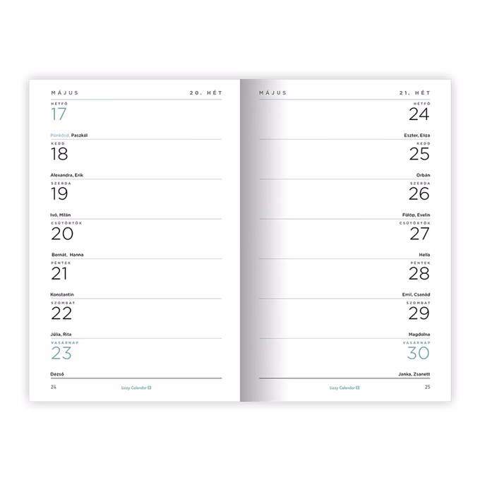 Határidőnapló LIZZYCALENDAR A/6 heti tűzött Amazeballs 2027