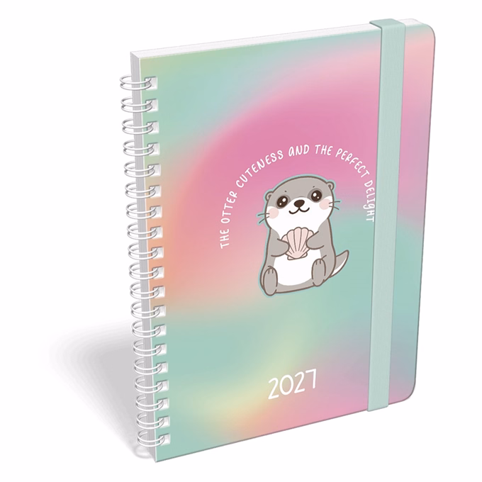 Határidőnapló LIZZYCALENDAR B/6 heti spirálozott gumis Cherry 2027